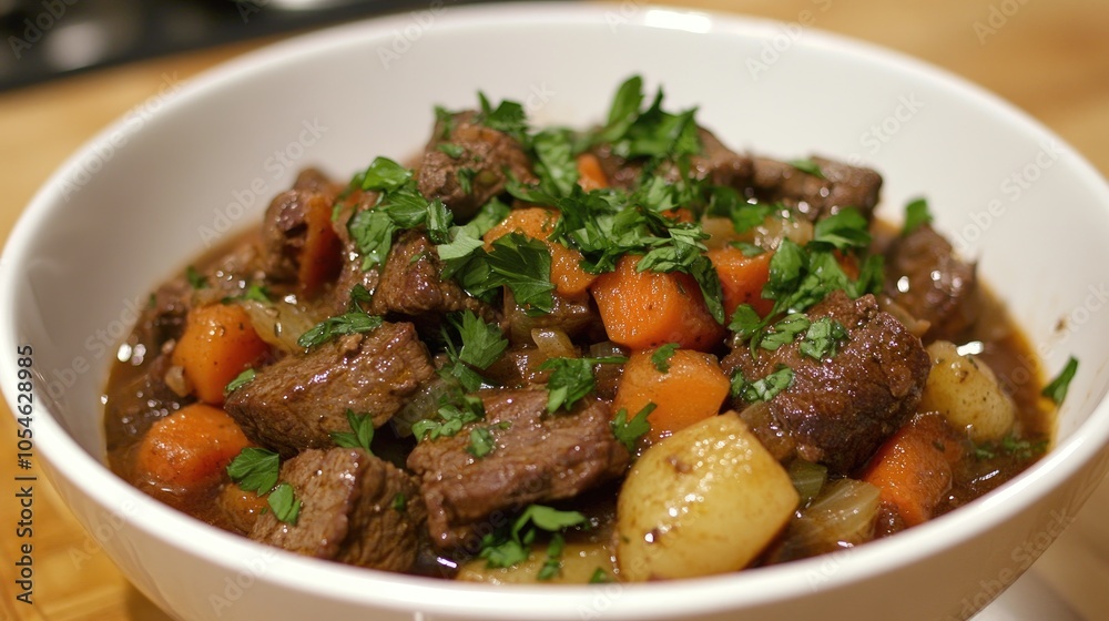 Hearty Beef Stew with Vegetables and Fresh Herbs Hearty Beef Stew with Vegetables and Fresh Herbs