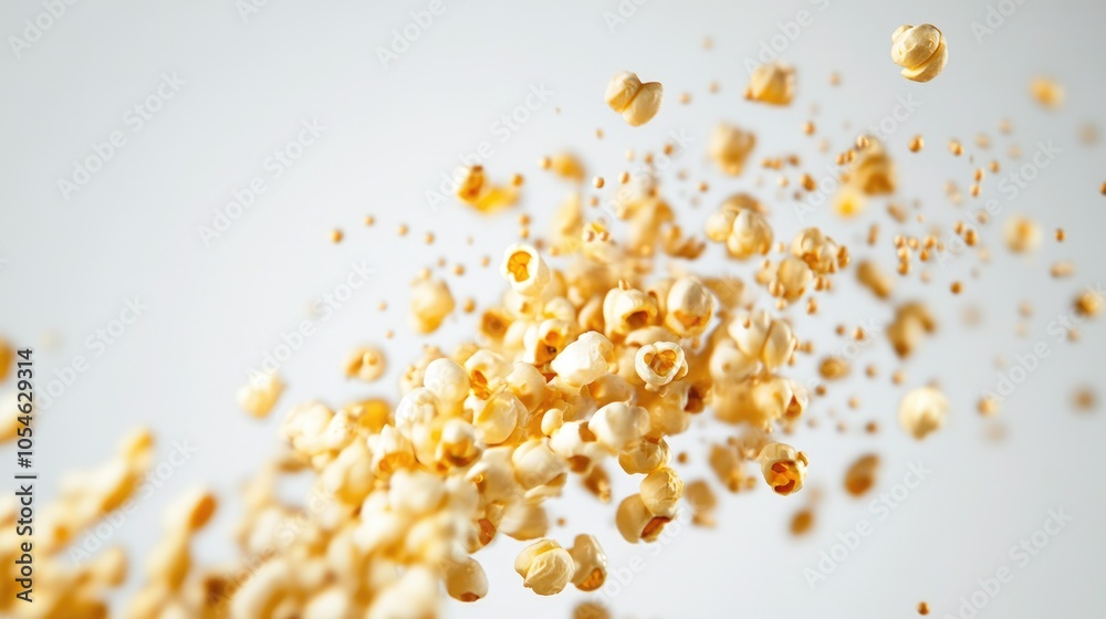 Dynamic Burst of Popcorn in Motion Dynamic Burst of Popcorn in Motion