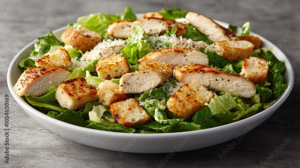 Fresh Grilled Chicken Salad with Croutons and Parmesan Fresh Grilled Chicken Salad with Croutons and Parmesan