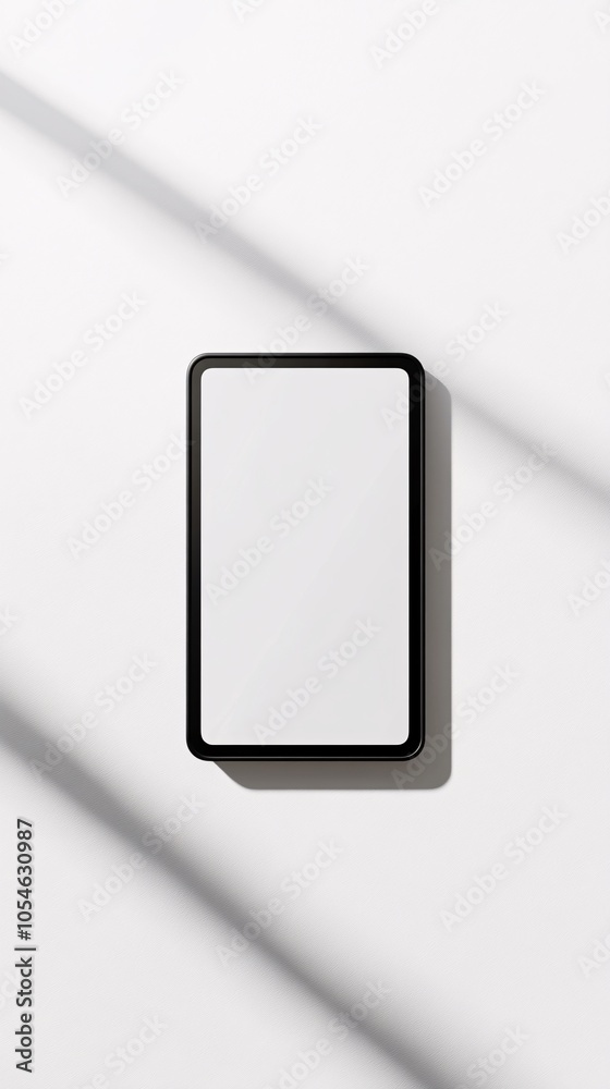 Tablet Mockup on White Background with Shadow