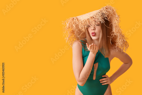 Beautiful young woman in ta...