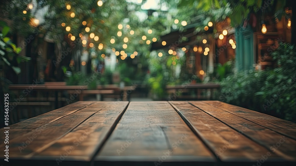 Cozy Outdoor Dining Space with String Lights Cozy Outdoor Dining Space with String Lights