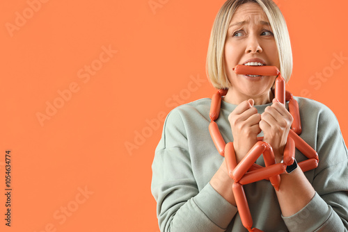 Worried mature woman with s...