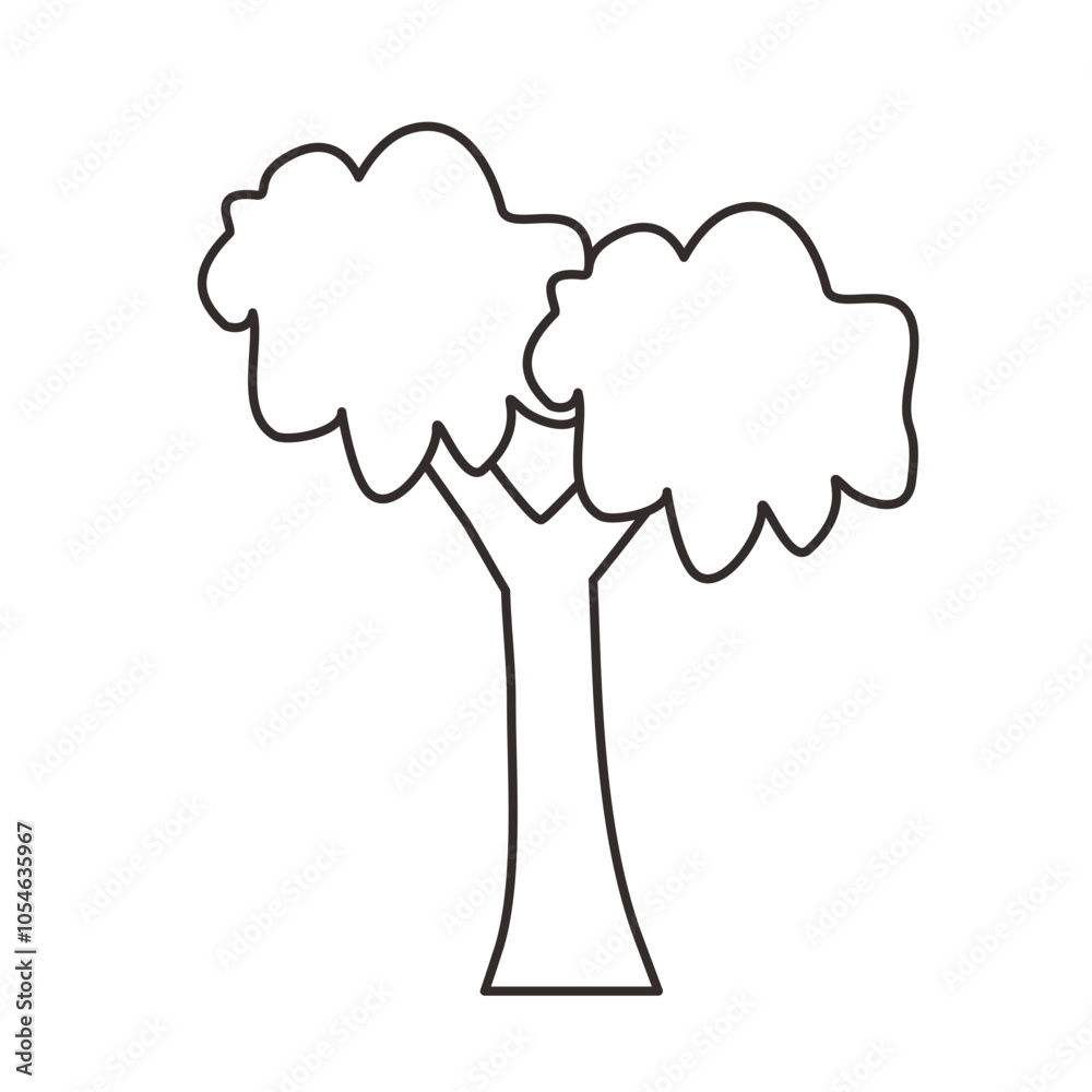 Tree Line art Hand drawn illustration Tree Line art Hand drawn illustration