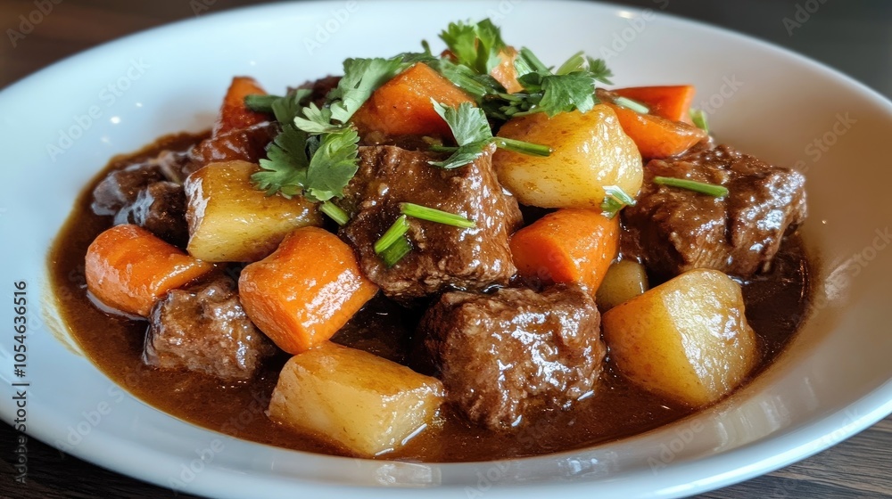 Savory Beef Stew with Fresh Vegetables and Herbs Savory Beef Stew with Fresh Vegetables and Herbs