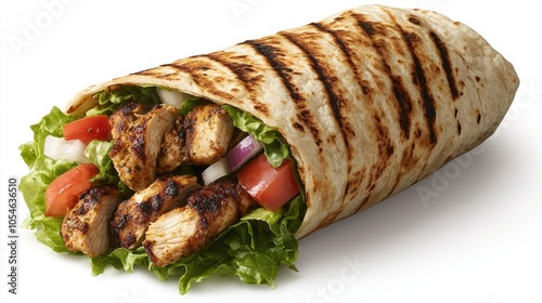 Delicious Grilled Chicken Wrap with Fresh Vegetables