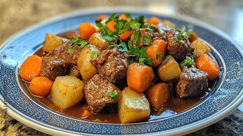 Hearty Beef Stew with Carrots and Potatoes