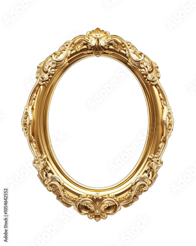 Elegant Golden Oval Picture Frame for Sophisticated Home Decor