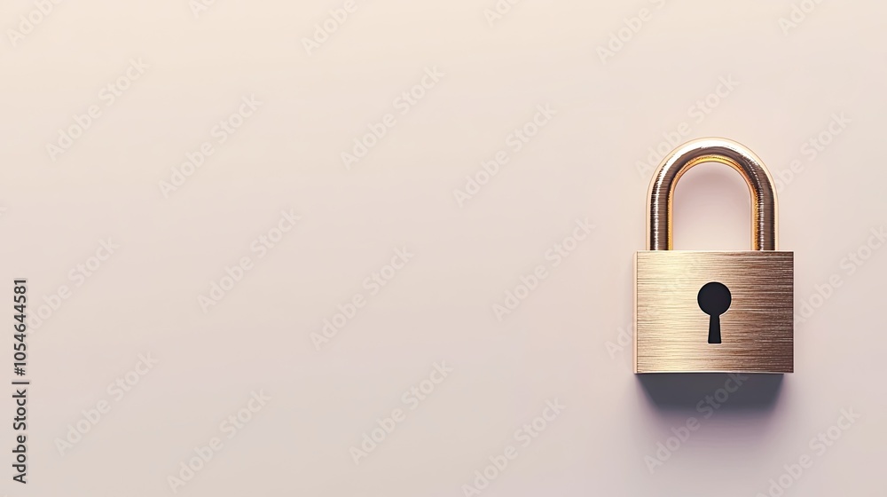 Naklejka premium padlock on color background