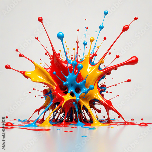 abstract background with colorful splashes