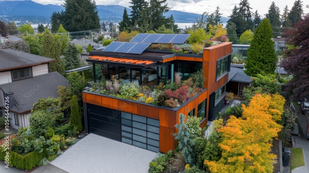 Modern Eco-Friendly House with Rooftop Garden Modern Eco-Friendly House with Rooftop Garden