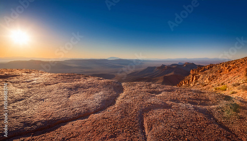 Close-Up of a Horizon Line and Landscape Features, Emphasizing Distance and Perspective photo