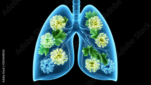 Health Benefits of Quercetin: Holographic Representation Focusing on Inflammation Reduction, Lung Wellness, and Allergy Relief photo