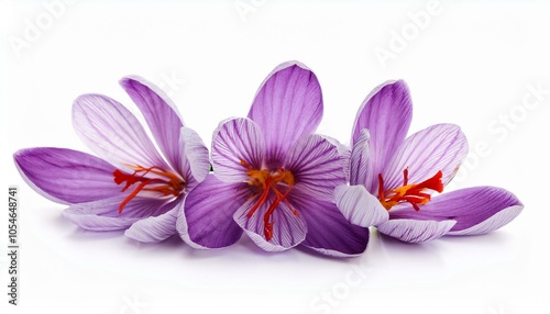 Delicate purple saffron flowers