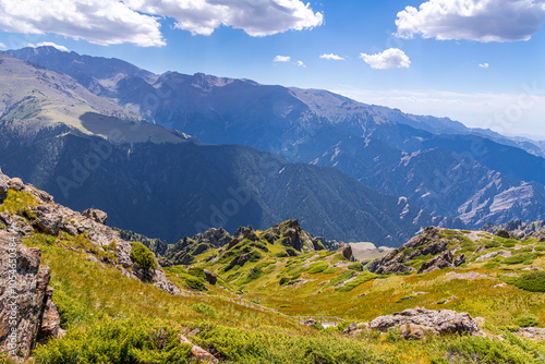 World heritage Tianshan mountains in Xinjiang, China photo