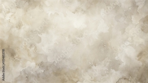 watercolor paint background in beige and grey tones, wide-angle view