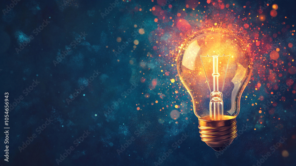 illustration of innovative idea concept bulb.ai generative