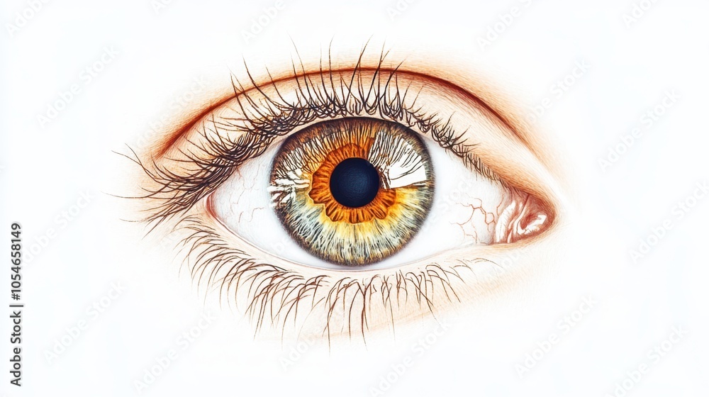 Close-Up of Realistic Eye Illustration Close-Up of Realistic Eye Illustration