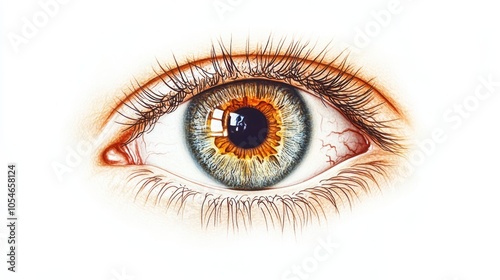 Close-Up of Realistic Eye Illustration 