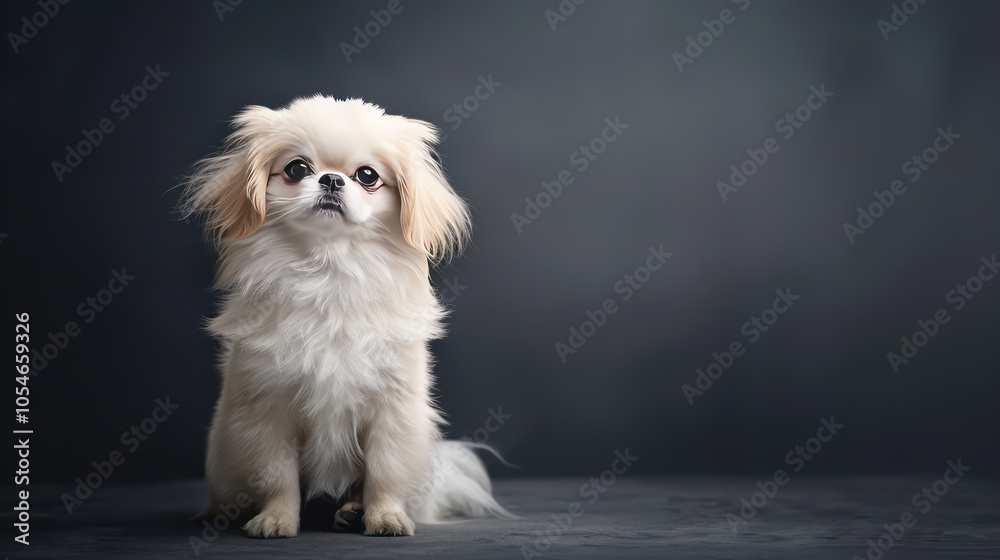 Hip Hop Pekingese Puppy, A stylish Pekingese puppy showcases hip hop fashion against a dark backdrop, perfect for commercial and editorial use, with space for text. Hip Hop Pekingese Puppy, A stylish Pekingese puppy showcases hip hop fashion against a dark backdrop, perfect for commercial and editorial use, with space for text.