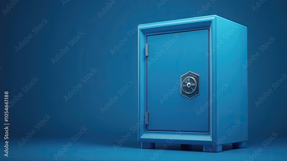 Safe on color background symbolizing security and protection Safe on color background symbolizing security and protection