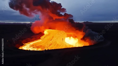 Darvaza Gas Crater aka the Door to Hell in the Karakum Desert of Turkmenistan