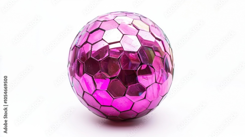Glittering Disco Ball Isolated on White Background Glittering Disco Ball Isolated on White Background