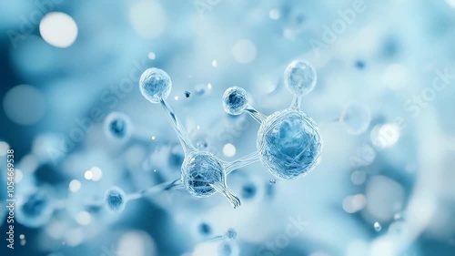 Wallpaper Mural Molecular DNA structure abstract background. Molecule model, chemical formula. Medical, science and technology concept Torontodigital.ca