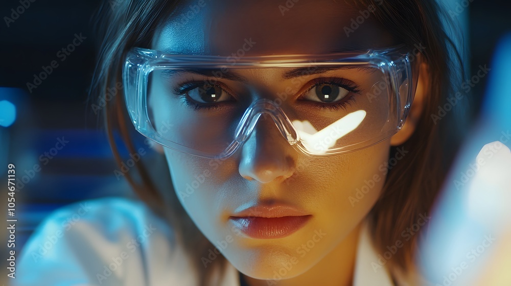 Young scientist working at the lab. Young female scientist doing some research. Young scientist working at the lab. Young female scientist doing some research.