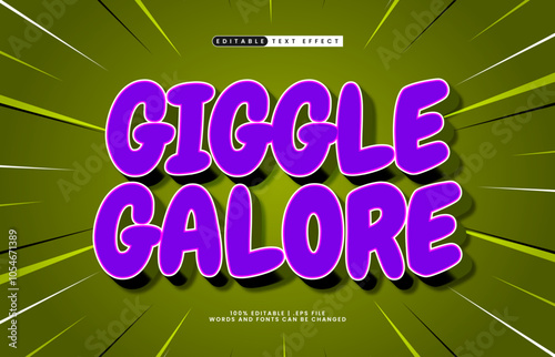 giggle galore editable text effect with a kids and happy text style