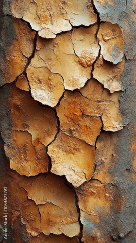 Cracked and Weathered Rusty Metal Surface