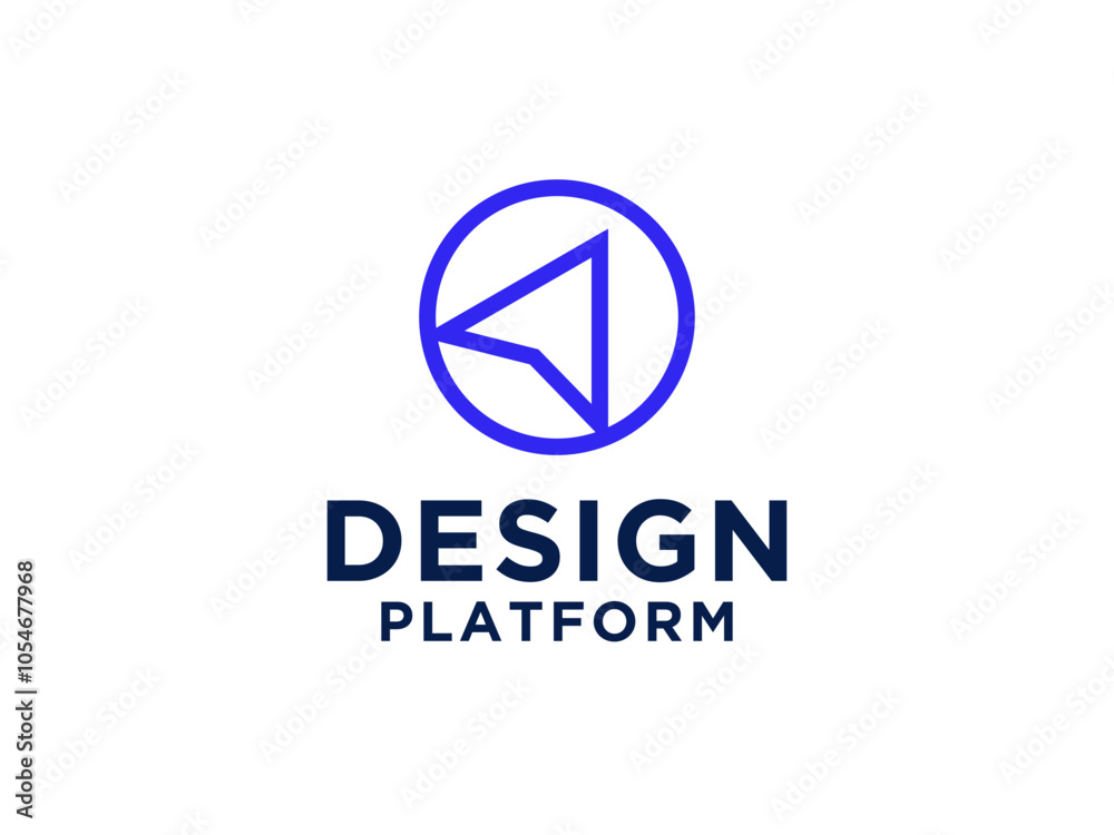 Arrow Up Logo. Blue Square Rounded Shape with Negative Space Arrow inside isolated on White Background. Usable for Business and Branding Logos. Arrow Up Logo. Blue Square Rounded Shape with Negative Space Arrow inside isolated on White Background. Usable for Business and Branding Logos.
