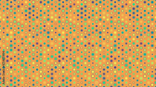 Seamless spotted pattern with abstract circles, perfect for textile prints, wallpaper, or creative geometric posters. Trendy polka dot design for modern backgrounds.