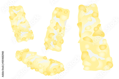 美味しそうなイカの天ぷらイラストセット