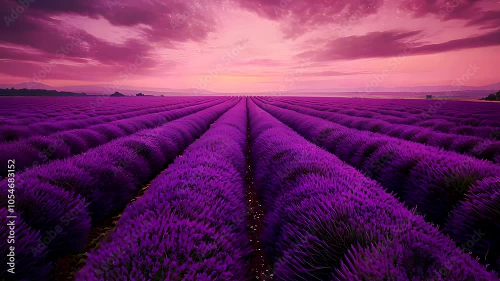 Lavender Field Sunset in the French Provence Lavender Field Sunset in the French Provence