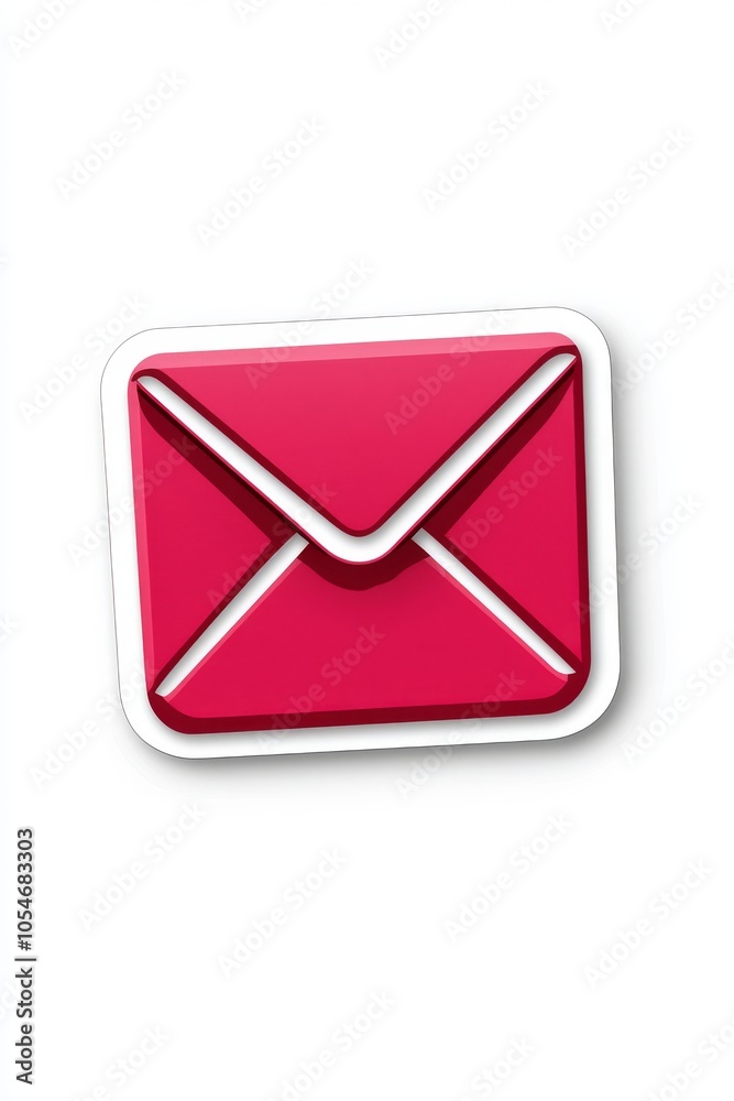 A vibrant red envelope icon symbolizing messaging and communication. A vibrant red envelope icon symbolizing messaging and communication.