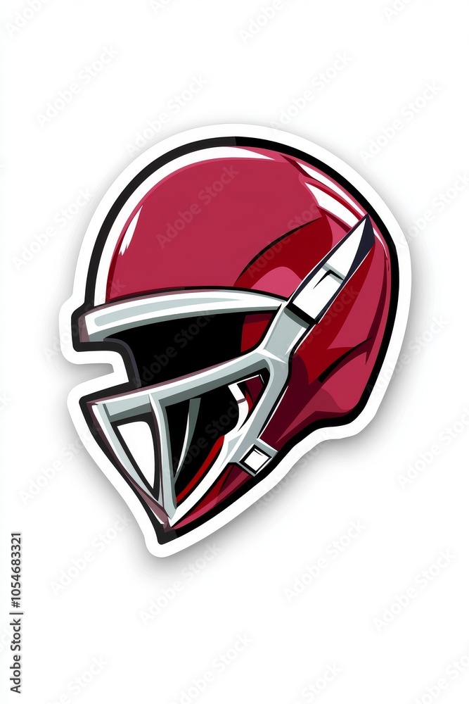 A vibrant red football helmet graphic featuring a sleek design, ideal for sports-themed projects. A vibrant red football helmet graphic featuring a sleek design, ideal for sports-themed projects.
