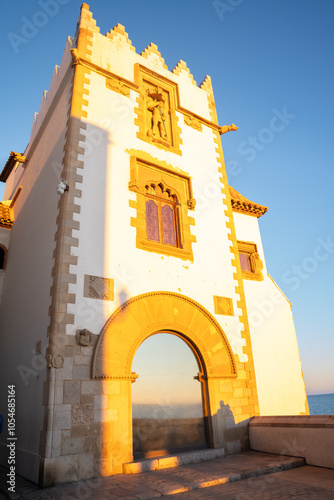 Arquitectura, Sitges, costa, mar, poblado