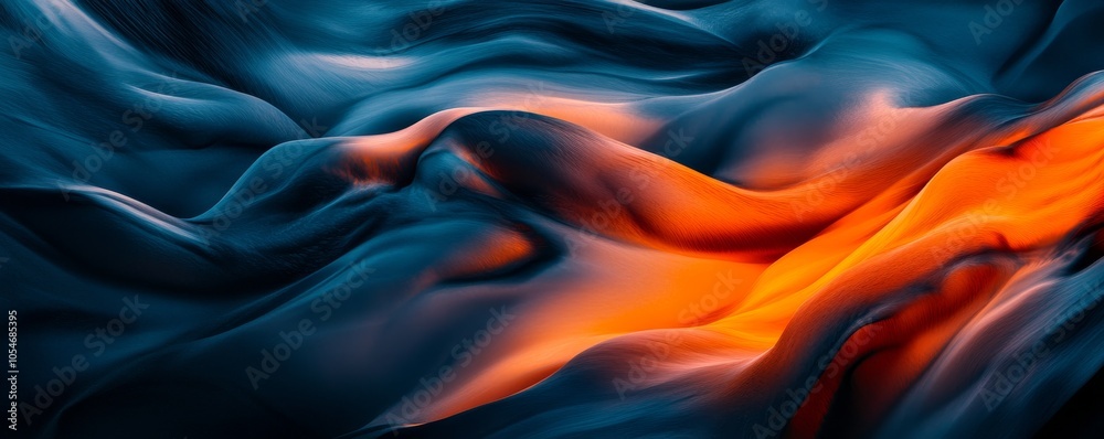 Abstract flowing textures with vibrant orange and blue hues. Artistic fluid motion concept Abstract flowing textures with vibrant orange and blue hues. Artistic fluid motion concept