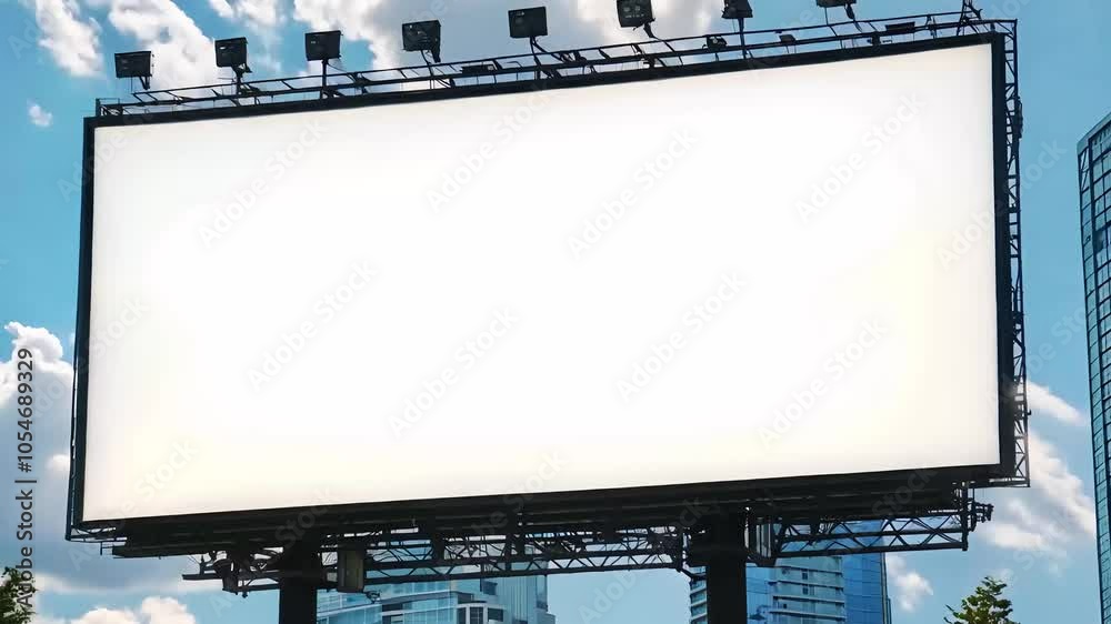 Blank billboard on urban street, perfect for advertising Blank billboard on urban street, perfect for advertising