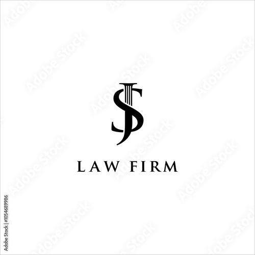 A logo for a law firm  the letter JS or SJ logo design