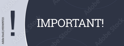 Canvas Print Important. A blue banner illustration with white text.