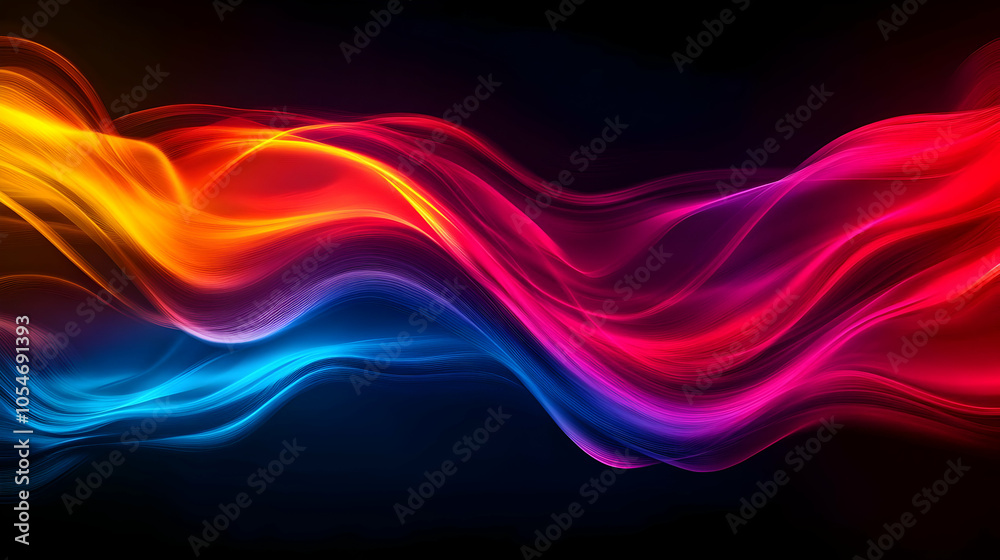 Vibrant wave of colorful light in a seamless flow, showcasing dynamic energy and creativity. Vibrant wave of colorful light in a seamless flow, showcasing dynamic energy and creativity.