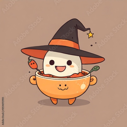 Cute Halloween Witch Cauldron photo