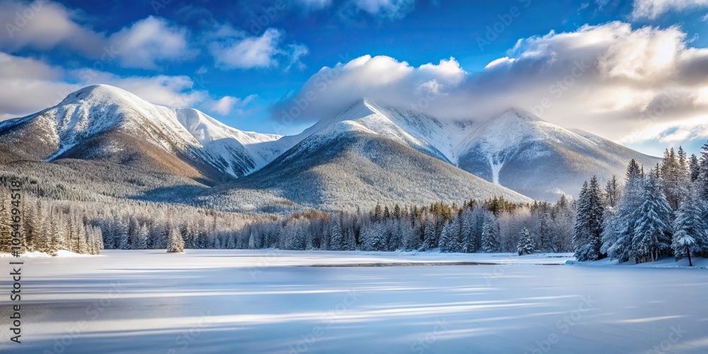 Scenic view of White Mountains in preparation for winter Scenic view of White Mountains in preparation for winter
