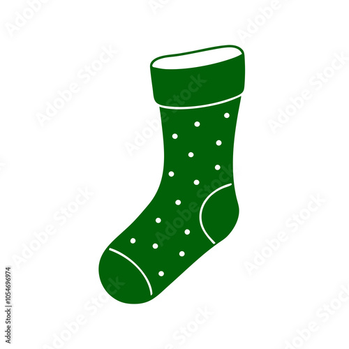 christmas sock isolated on white background