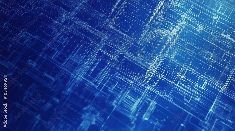 Abstract blue digital grid with intricate lines and patterns. Abstract blue digital grid with intricate lines and patterns.