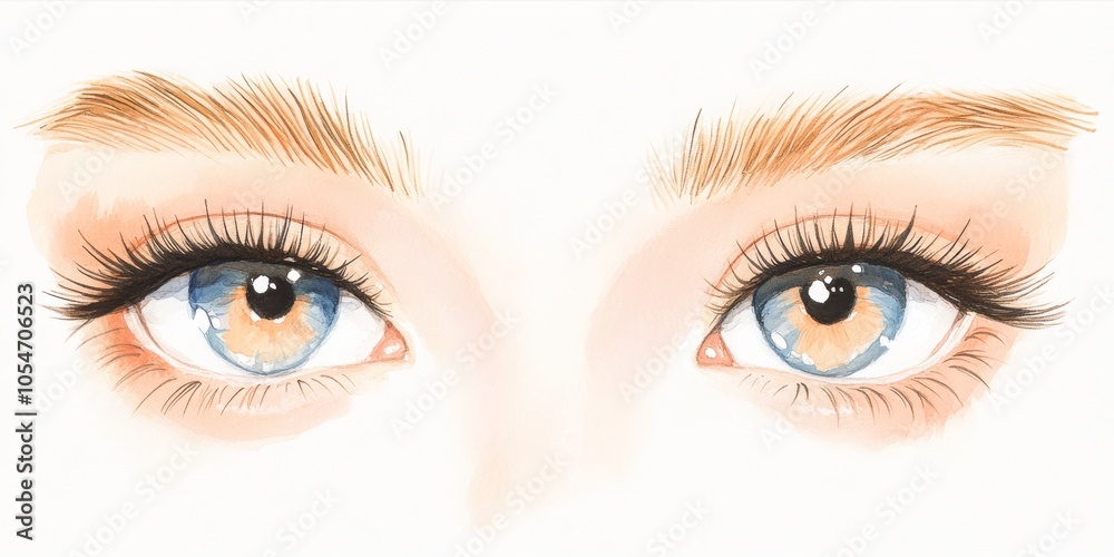 closeup of soft blue eyes with light freckles and irritation free copy space background. closeup of soft blue eyes with light freckles and irritation free copy space background.
