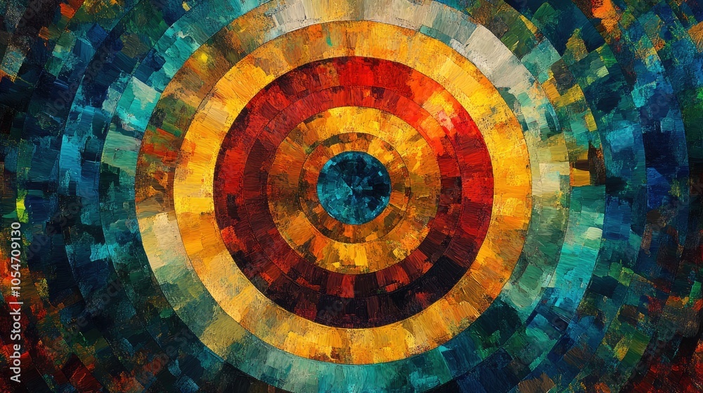 Fototapeta premium Colorful Circular Abstract Art Design