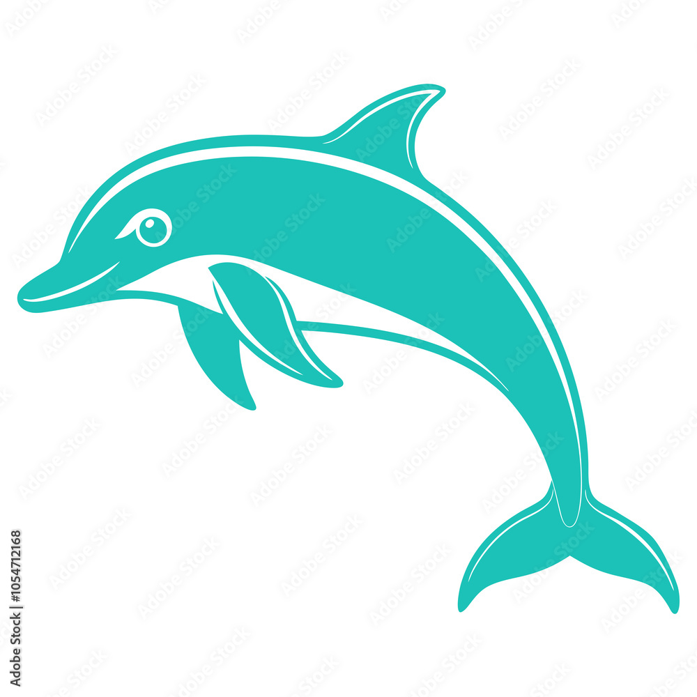 Fototapeta premium Playful Dolphin Vector Illustrations for Marine Life Enthusiasts